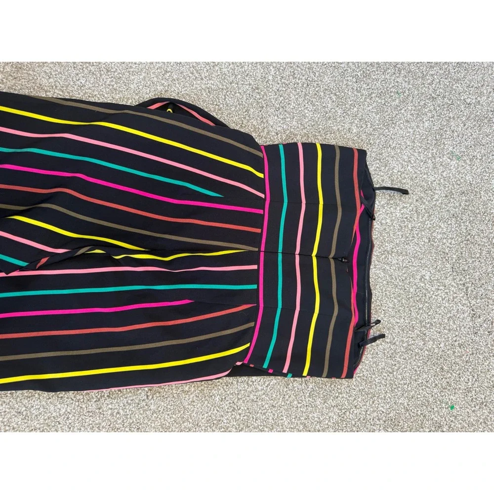 New York & Company Striped Strapless Jumpsuit Womens‎ Medium Colorful Bright